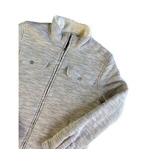 Carbon2Cobalt Women's Textured Zip Jacket With Faux Shearling Lining - Size S